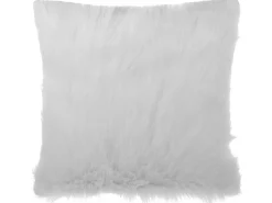 Conjunto De 2 Almofadas Decorativas Em Pele Sintetica 45 X 45 Cm Creme Claro Daisy