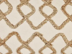 Conjunto De 2 Almofadas Decorativas Em Algodao Creme Com Padrao Geometrico 30 X 50 Cm Incana
