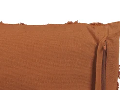 Conjunto De 2 Almofadas Decorativas Tufadas Em Algodao Laranja 45 X 45 Cm Lewisia