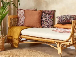 Conjunto De 2 Almofadas Decorativas Laranjas 45 X 45 Cm Sagina