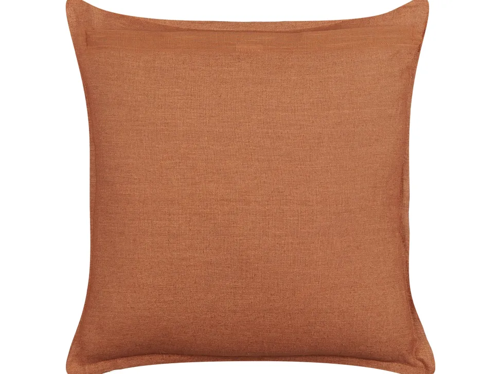 Conjunto De 2 Almofadas Decorativas Laranjas 45 X 45 Cm Sagina