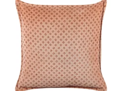 Conjunto De 2 Almofadas Decorativas Com Padrao De Diamante Em Veludo Rosa 45 X 45 Cm Rhodocoma