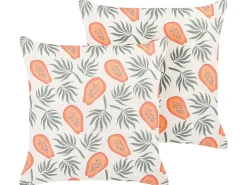 Conjunto De 2 Almofadas Decorativas Multicolores 45 X 45 Cm Avens