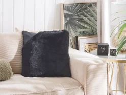 Conjunto De 2 Almofadas Decorativas Pretas 42 X 42 Cm Ehnar