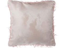 Conjunto De 2 Almofadas Decorativas Em Pele Sintetica 45 X 45 Cm Rosa Daisy
