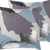 Conjunto De 2 Almofadas Decorativas Roxas E Prateadas 45 X 45 Cm Ixia
