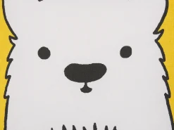 Conjunto De 2 Almofadas Decorativas Amarelas Com Estampa De Urso 45 X 45 Cm Waranasi