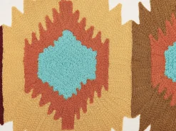 Conjunto De 2 Almofadas Decorativas Bordadas Algodao Multicolor 40 X 60 Cm Danapur