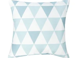 Conjunto De 2 Almofadas De Jardim Em Poliester Azul E Branco 40 X 40 Cm Trifos