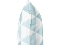 Conjunto De 2 Almofadas De Jardim Em Poliester Azul E Branco 40 X 40 Cm Trifos