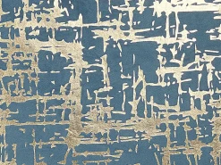 Conjunto De 2 Almofadas Decorativas Azul E Dourado 45 X 45 Cm Gardenia