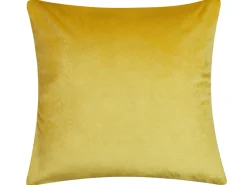 Conjunto De 2 Almofadas Decorativas Em Veludo Amarelo 45 X 45 Cm Origanum