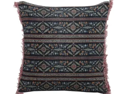 Conjunto De 2 Almofadas Decorativas Com Padrao De Flor Em Veludo Multicolor 45 X 45 Cm Ruta