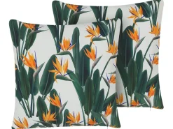 Conjunto De 2 Almofadas De Jardim Verdes 45 X 45 Cm Tsotyli