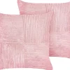 Conjunto De 2 Almofadas Decorativas Em Bombazine Rosa 43 X 43 Cm Millet
