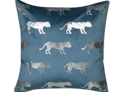 Conjunto De 2 Almofadas Decorativas 45 X 45 Cm Azul Bluebell