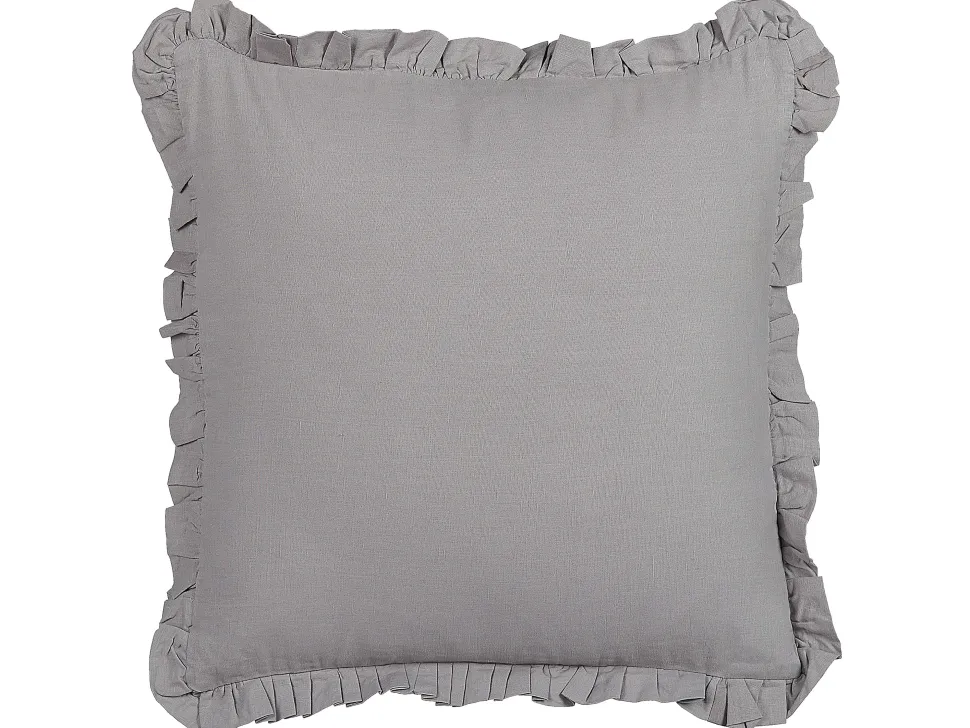 Conjunto De 2 Almofadas Decorativas Cinzentas 45 X 45 Cm Glabra