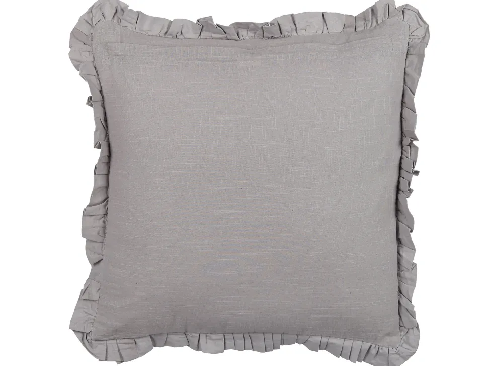 Conjunto De 2 Almofadas Decorativas Cinzentas 45 X 45 Cm Glabra