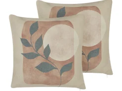 Conjunto De 2 Almofadas Decorativas Multicolor 45 X 45 Cm Calliopsis