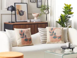 Conjunto De 2 Almofadas Decorativas Multicolor 45 X 45 Cm Calliopsis