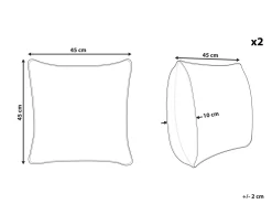 Conjunto De 2 Almofadas Decorativas Multicolor 45 X 45 Cm Calliopsis