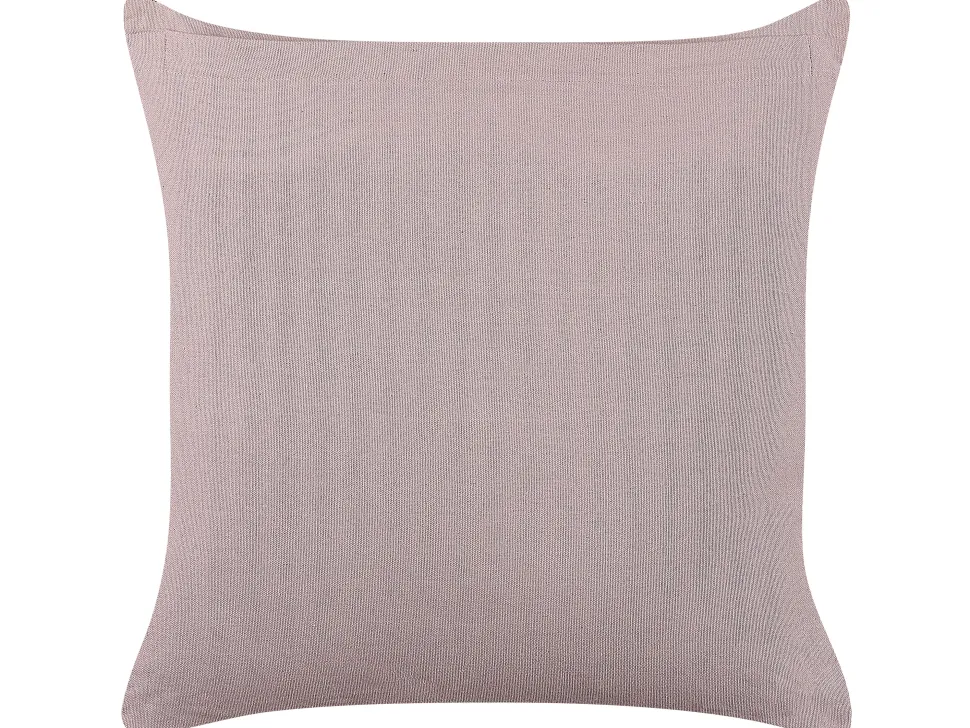 Conjunto De 2 Almofadas Decorativas Em Veludo Rosa 45 X 45 Cm Agapanthus