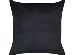 Conjunto De 2 Almofadas Decorativas Em Veludo Preto 45 X 45 Cm Yuzuri