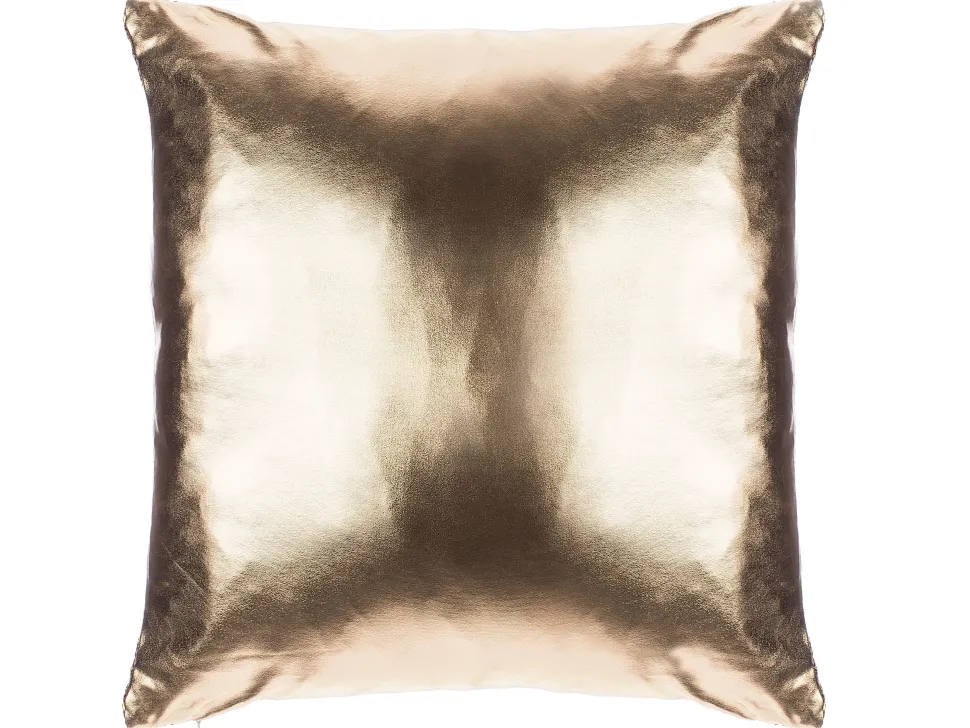 Conjunto De 2 Almofadas Decorativas Com Lantejoulas 45 X 45 Cm Dourada Aster