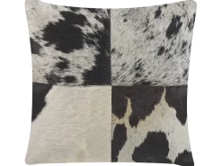 Conjunto De 2 Almofadas Decorativas Em Pele Cinzenta 45 X 45 Cm Marady