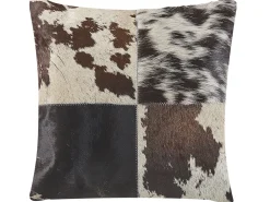 Conjunto De 2 Almofadas Decorativas Em Pele Cinzenta 45 X 45 Cm Marady