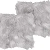 Conjunto De 2 Almofadas Decorativas Cinzentas 45 X 45 Cm Lubha