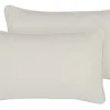 Conjunto De 2 Almofadas Decorativas Brancas 30 X 50 Cm Heliotrope