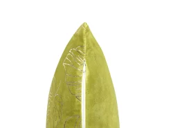 Conjunto De 2 Almofadas Decorativas Veludo Verde Claro E Dourado 45 X 45 Cm Monstera