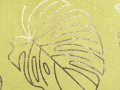 Conjunto De 2 Almofadas Decorativas Veludo Verde Claro E Dourado 45 X 45 Cm Monstera