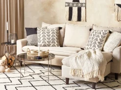 Conjunto De 2 Almofadas Decorativas Pretas E Brancas 45 X 45 Cm Mays