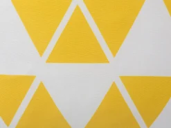 Conjunto De 2 Almofadas Decorativas Com Triangulos 45 X 45 Cm Amarela Pansy