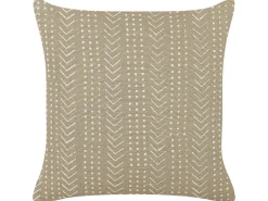 Conjunto De 2 Almofadas Decorativas Creme Branco E Taupe 45 X 45 Cm Senecio