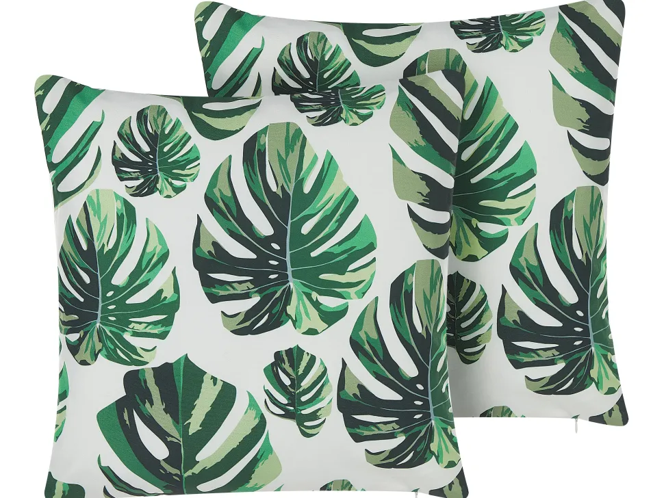 Conjunto De 2 Almofadas De Jardim Verdes 45 X 45 Cm Pouliana