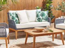 Conjunto De 2 Almofadas De Jardim Verdes 45 X 45 Cm Pouliana