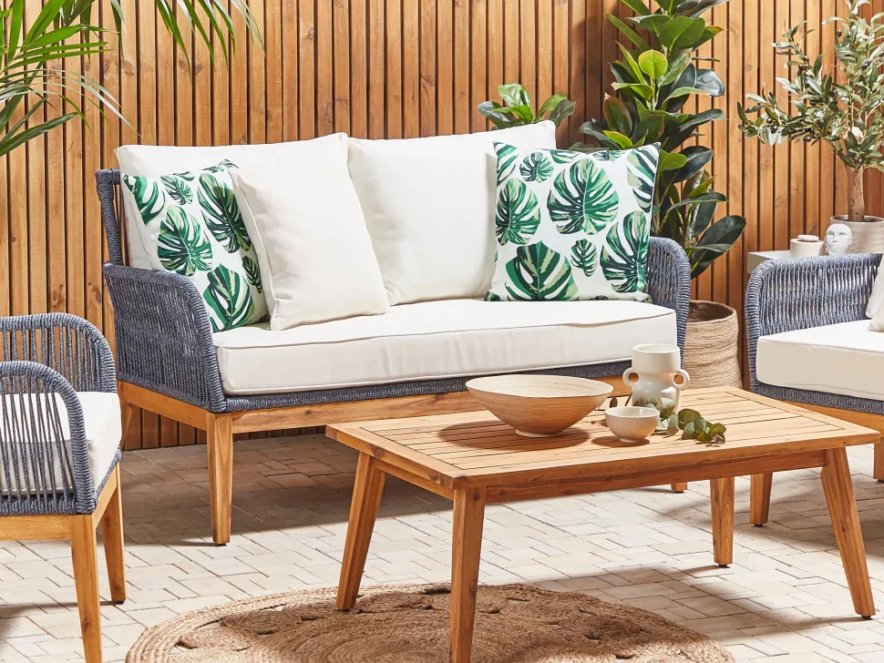 Conjunto De 2 Almofadas De Jardim Verdes 45 X 45 Cm Pouliana