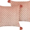 Conjunto De 2 Almofadas Decorativas Em Veludo Rosa 45 X 45 Cm Rumhora
