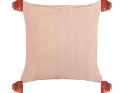 Conjunto De 2 Almofadas Decorativas Em Veludo Rosa 45 X 45 Cm Rumhora