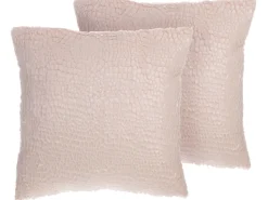 Conjunto De 2 Almofadas Decorativas De Algodao 45 X 45 Cm Rosa Peony