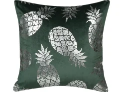 Conjunto De 2 Almofadas Decorativas Verdes Escuras 45 X 45 Cm Astilbe