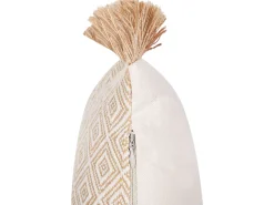 Conjunto De 2 Almofadas Decorativas Creme 30 X 50 Cm Boath