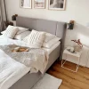 Conjunto De 2 Almofadas Decorativas Em Algodao Creme Com Padrao Abstrato 45 X 45 Cm Pleione