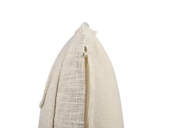 Conjunto De 2 Almofadas Decorativas Em Algodao Creme Com Padrao Abstrato 45 X 45 Cm Pleione