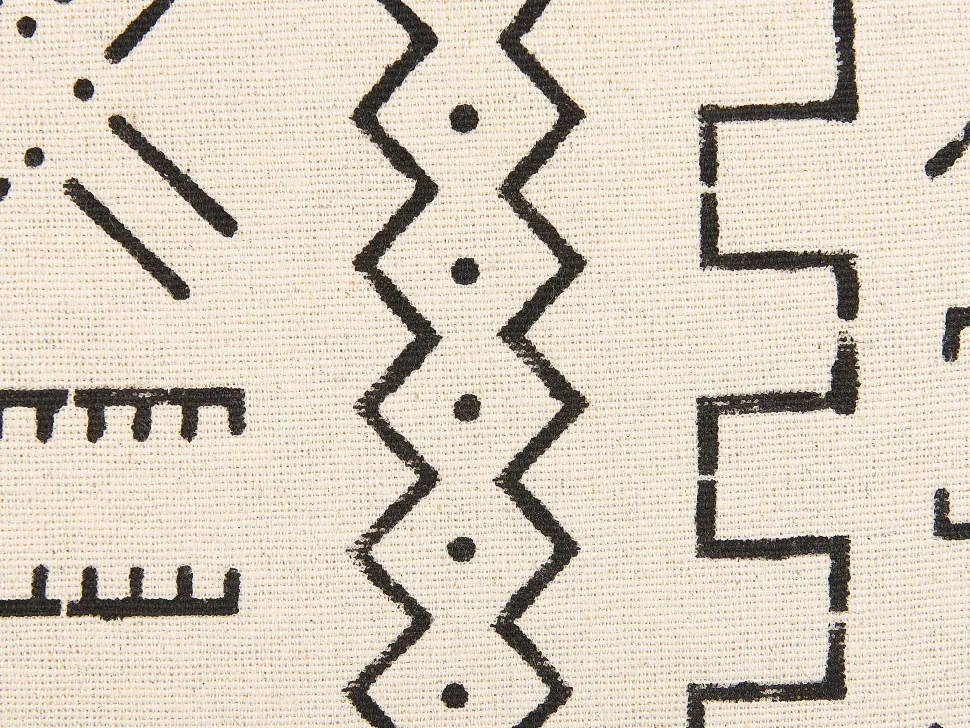 Conjunto De 2 Almofadas Decorativas Pretas E Brancas 45 X 45 Cm Myrica