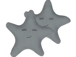 Conjunto De 2 Almofadas Decorativas Em Forma De Estrela Cinzenta 40 X 40 Cm Bhopal