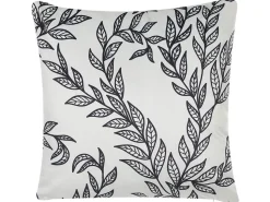 Conjunto De 2 Almofadas Decorativas Bracas E Pretas 45 X 45 Cm Cuphea